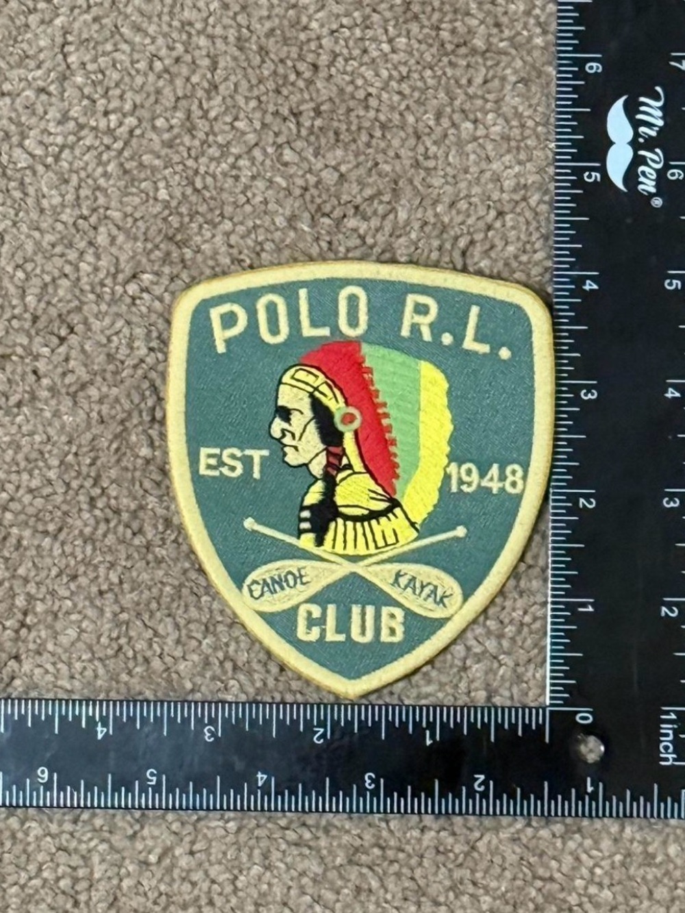 Polo by Ralph Lauren Green & Yellow Canoe Club Patch